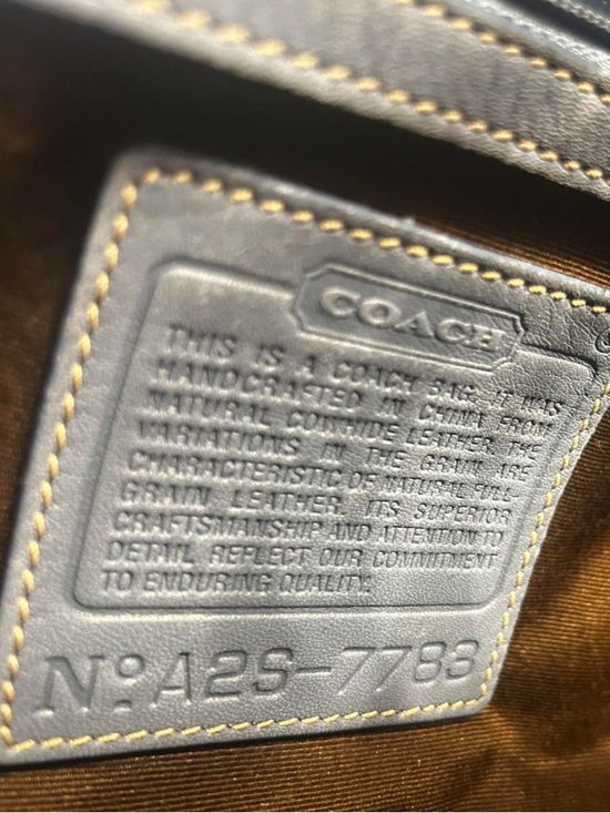 Coach Hampton Hobo Blue Leather
Shoulder Bag Vintage 7783+ Chain - Picture 9 of 9